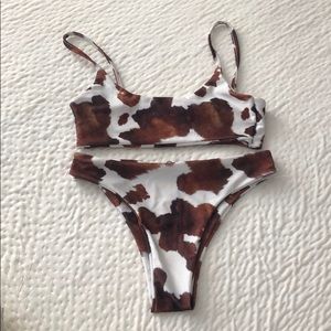Faux cow Hyde bikini